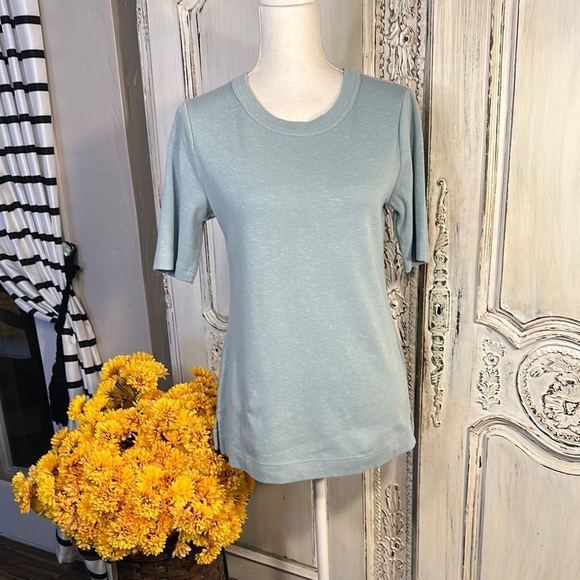 Duluth Trading Elegant Soft Sage Green Women's Double Knit T Shirt Top - Picture 1 of 10